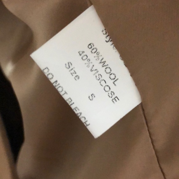 Pink Martini Ruffle Collar Camel Peacoat - Picture 4 of 7